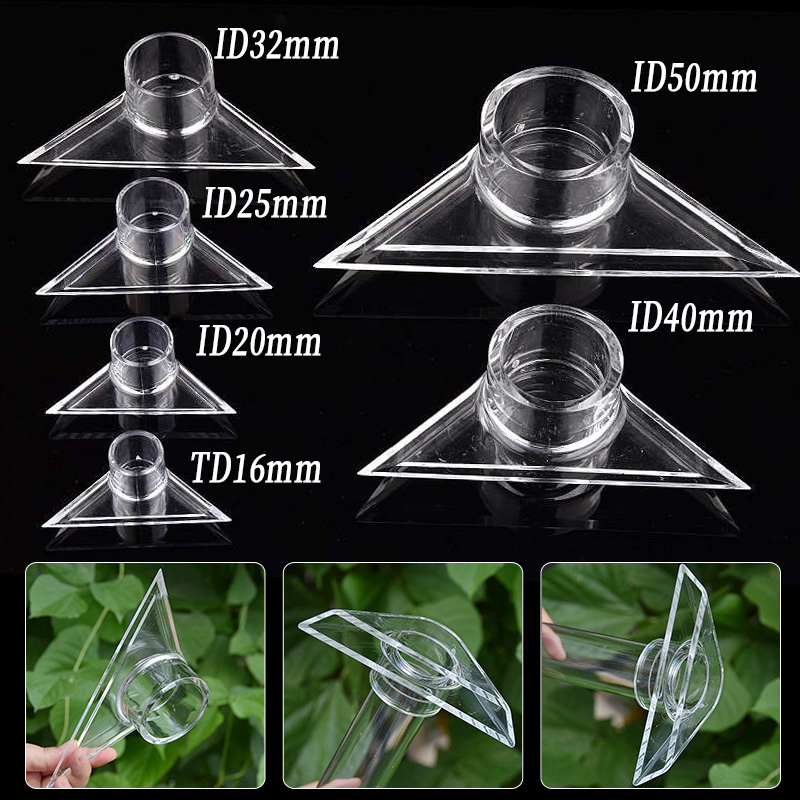 Marine Aquarium Return Pump - 16~50mm Transparency Acrylic Triangle Nozzle Aquarium