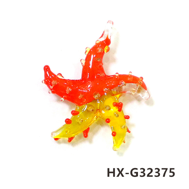 Mini Glass Starfish Pendant Co - Marine Life Aquariums 评论和价格