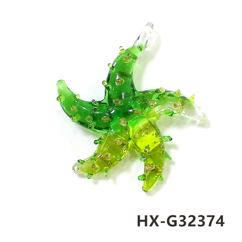 Mini Glass Starfish Pendant Co - Marine Life Aquariums 评论和价格