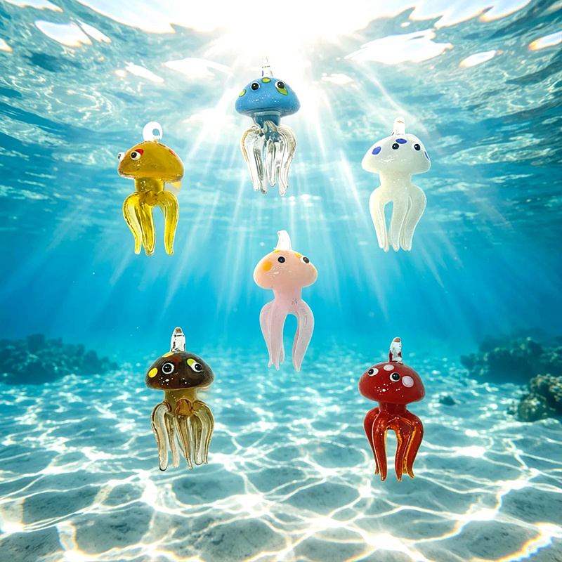 Colorful Mini Jellyfish Glass  - Marine Life Aquariums 评论和价格