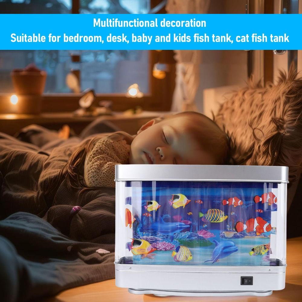 Decorative LED Fake Fish Tank  - Marine Life Aquariums 评论和价格