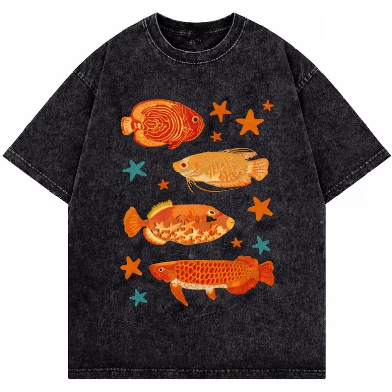 Vintage Washed Tropical Fish P - Marine Life Aquariums 评论和价格