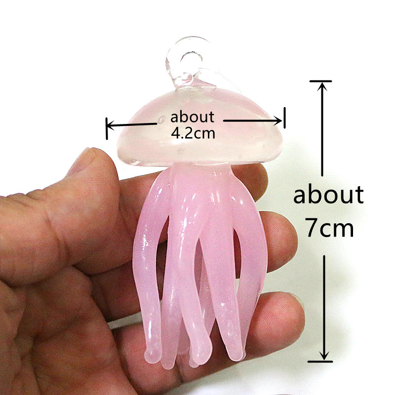 Pink Jellyfish Glass Pendant C - Marine Life Aquariums 评论和价格