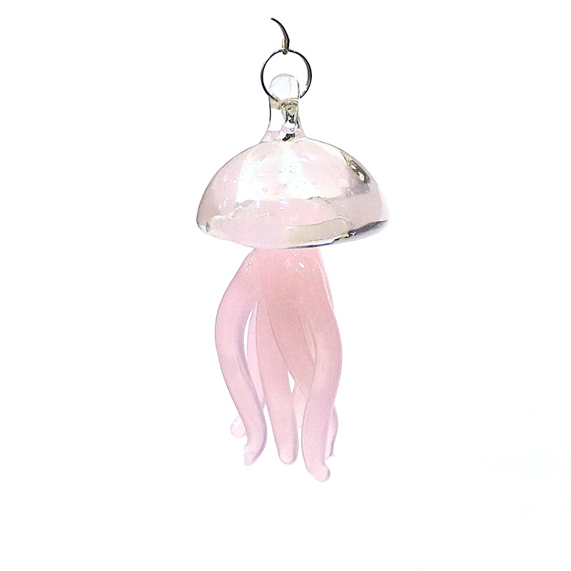 Pink Jellyfish Glass Pendant C - Marine Life Aquariums 评论和价格